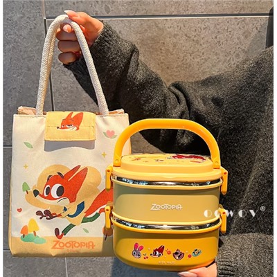 Стальной ланч бокс. Сумка в подарок