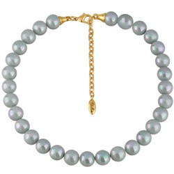 Бусы (Майорка 12мм голубая; покрытие золото) 38-45см, Есть комплект