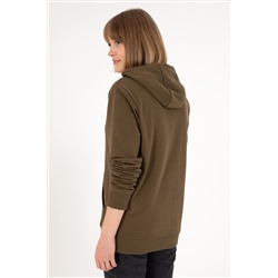 Erkek Haki Basic Sweatshirt