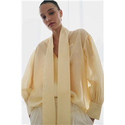 ZW COLLECTION SATIN SHIRT WITH TIES