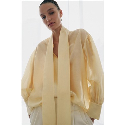 ZW COLLECTION SATIN SHIRT WITH TIES