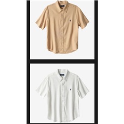 Мужская рубашка из смеси хлопка и льна ✔️Polo Ralph Lauren , оригинал, экспортный магазин   Состав 70% хлопок+30% лён