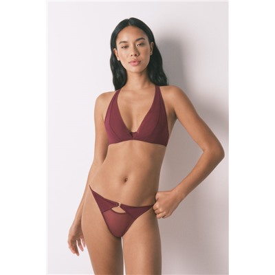 Tanga tul microfibra vino