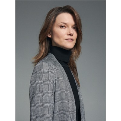 Karierter Blazer aus Jersey