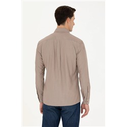 Erkek Kum Uzun Kollu Gömlek