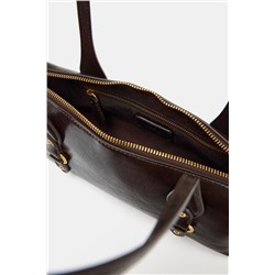 SHOULDER BAG WITH METALLIC DETAILS