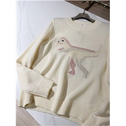 Женский свитер с милым динозавром  КОУ*Ч