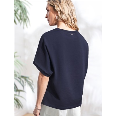 Футболка свободная из футера двухнитки с эластаном