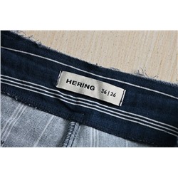 Брюки с полоской, необработанным краем и высокой талией