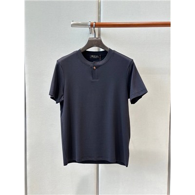 Мужская футболка с круглым вырезом и планкой-хенли (4 цвета)  ЛОРО ПИАН*О