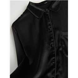 Pyjama-Hemd mit hohem Seidenanteil