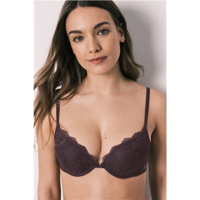 Sujetador push up encaje morado GORGEOUS