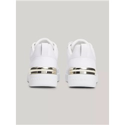 Tommy Hilfiger Monogram Luxe Leather Cupsole Sneaker
