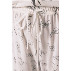 Pijama camisero largo 100% algodón blanco Piolín