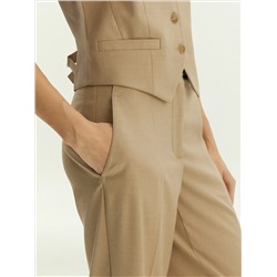 Брюки зауженного кроя из костюмной шерсти, D397/ant