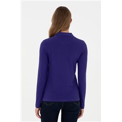 Kadın Mor Basic Sweatshirt