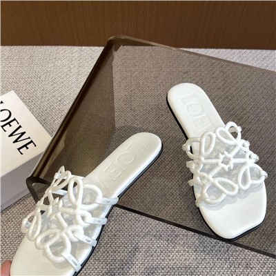 Шлепки на плоской подошве (натуральная кожа)