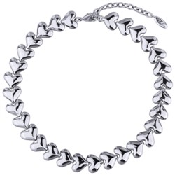 Колье Сердцеедка (покрытие родий) 36-42см, Есть комплект