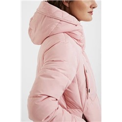 Abrigo largo acolchado recto