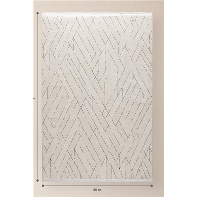 Burcet Halı - Krem/Gri - 80x300 cm