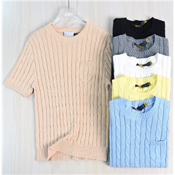 Женский джемпер с короткими рукавами с карманом ( 6 цветов) РАЛЬ*Ф Л