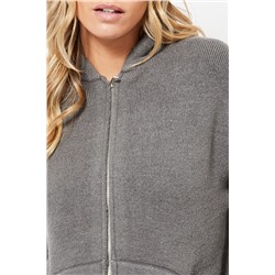 Chaqueta con capucha - Gris oscuro