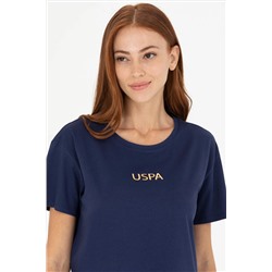 Kadın Lacivert Bisiklet Yaka Tişört