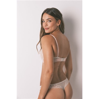 Sujetador triangular NATURAL encaje gris