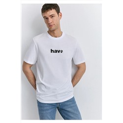 Mavi Hav Baskılı Beyaz Tişört Regular Fit / Normal Kesim 0612759-620