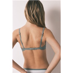 Sujetador triangular relleno verde