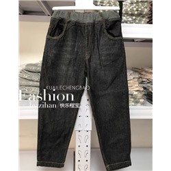 Детские хлопковые джинсовые брюки