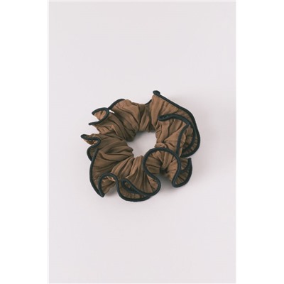Maxi scrunchie semi transparente marrón