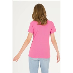 Kadın Pembe Polo Yaka Tişört