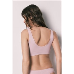 Top liso sin costuras rosa