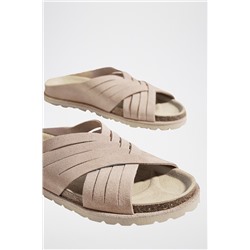 Sandalias de nobuk Rosa empolvado