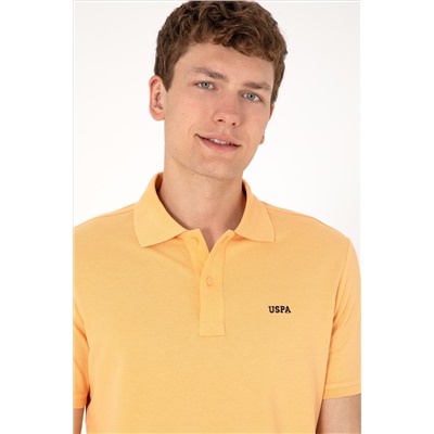 Erkek Regular Fit Polo Yaka Turuncu Basic Tişört