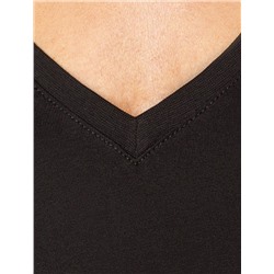 Футболка из 100% хлопка с V-образным вырезом