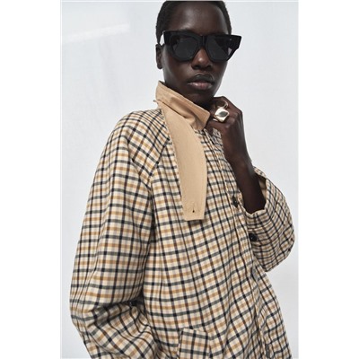 TRENCH CUADROS REVERSIBLE ZW COLLECTION ТРЕНЧ ДВУСТОРОННИЙ