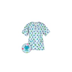 UA Jumpin Jack Navy Print Scrub Top