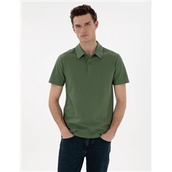 Haki Slim Fit Polo Yaka Tişört