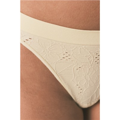 Tanga Seamless amarilla floral