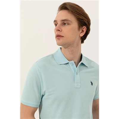 Erkek Aqua Polo Yaka Basic T-Shirt