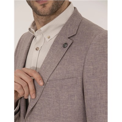 Gül Kurusu Keten Karışımlı Blazer Ceket