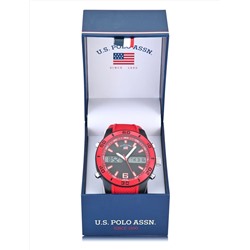 MENS RED STRAP ANA DIGI SPORT WATCH