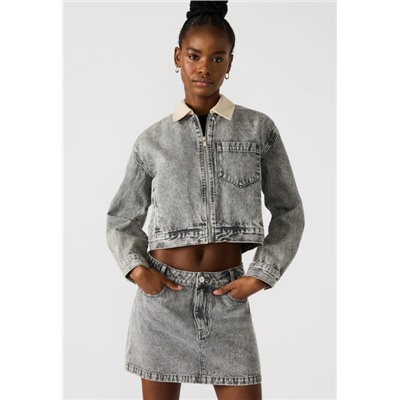 Glacia Denim Jacket Light Grey