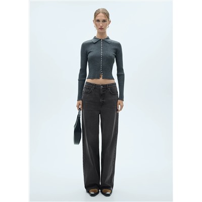 Jeans wideleg loose tiro bajo