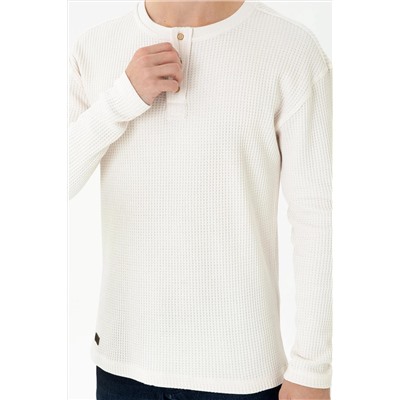 Erkek Taş Bisiklet Yaka Comfort Sweatshirt