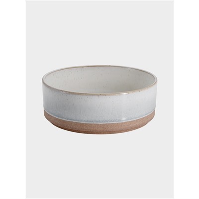 Салатник, 16х6 см, 750 мл, керамика, бежево-серый, в крапинку, Спираль, Azurro