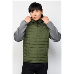 Anorak con capucha Caqui y gris