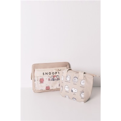 Bolsa térmica porta alimentos beige Snoopy